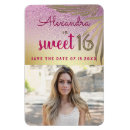 Search for sweet 16 save the date magnets Glitter