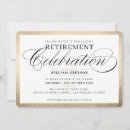 Search for black and gold retirement invitations Business