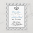 Search for blue silver prince baby shower invitations Royal