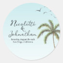 Search for palm tree wedding stickers Simple