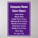 Search for hours business posters Shop