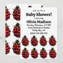 Search for ladybug pattern invitations Black