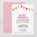 Search for orange 1st birthday invitations Baby girl