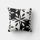 Search for black and white flower pattern cushions Geometric