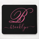 Search for monogram mouse mats Elegant script calligraphy