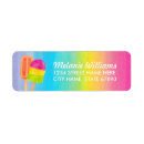 Search for popsicle return address labels Watercolor