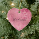 Search for pink flowers christmas tree decorations Girly