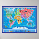 Search for childrens world map posters For kids