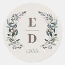 Search for crest wedding stickers Botanical