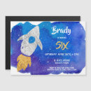 Search for rocket birthday invitations Outer space birthday