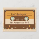 Search for music 50th birthday invitations Cassette tape
