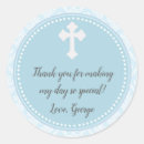 Search for blue damask christening stickers Boy