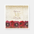 Search for red rose napkins Chic