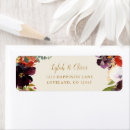 Search for red and purple return address labels Watercolor floral