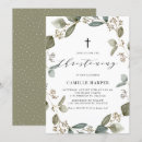 Search for rustic greenery christening invitations Gender neutral