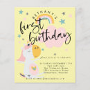 Search for unicorn 1st birthday invitations Script