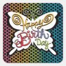 Search for happy butterfly stickers Square