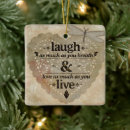 Search for live laugh love christmas tree decorations Saying