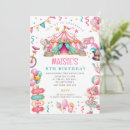 Search for pink carnival invitations Girls circus party