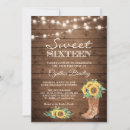 Search for sunflower sweet 16 invitations Cowgirl
