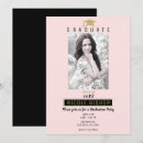 Search for pink black gold graduation invitations Modern