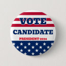 Search for president campaign badges Candidate