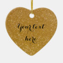 Search for gold heart christmas tree decorations Golden