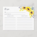 Search for bridal shower recipe postcards Sunflower