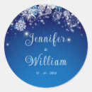 Search for winter wonderland wedding stickers Blue
