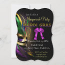 Search for mardi gras mask invitations Purple