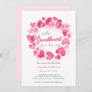 Search for a little sweetheart is on the way baby girl shower invitations Mother to be