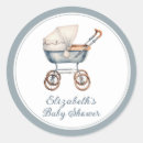 Search for vintage baby carriage stickers Blue