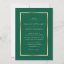 Search for emerald green gold invitations Minimalist