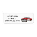 Search for old car return address labels Retro