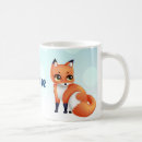 Search for red fox cartoon mugs Kawaii