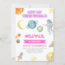 Search for girls outer space birthday invitations Galaxy