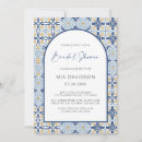 Search for positano bridal shower invitations Blue and yellow