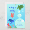 Search for starfish birthday invitations Turtle
