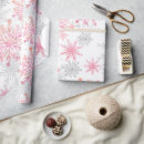 Search for pink and silver christmas wrapping paper Snowflakes