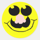 Search for funny cartoon character stickers Face