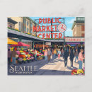 Search for pike place market postcards Pacific northwest