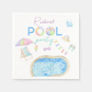 Search for swimming pool napkins Watercolor