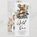 Search for koala party invitations Wild one
