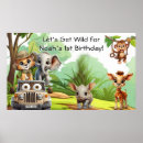 Search for safari birthday posters Cute jungle animals