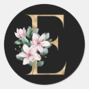 Search for letter e monogram stickers Floral