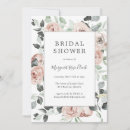 Search for dusty pink bridal shower invitations Botanical
