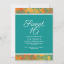 Search for orange sweet 16 invitations Trendy