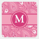 Search for pink paisley stickers White