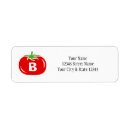 Search for tomato return address labels Red