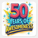Search for 50th birthday designs stickers Fifty
